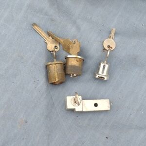 Vintage Lock Cylinder Set with Keys